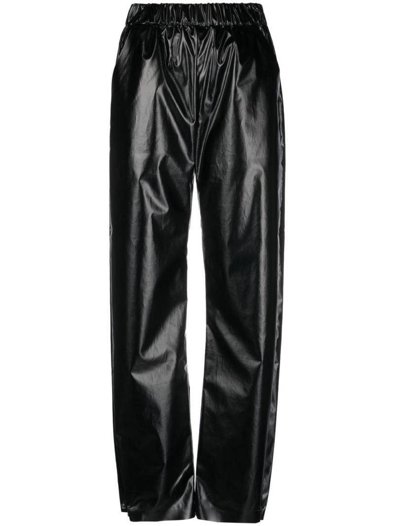 KASSL Editions high-shine straight-leg trousers - Black von KASSL Editions