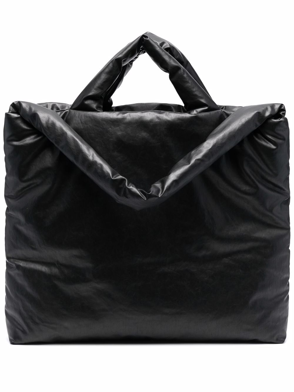 KASSL Editions large oil-coated pillow bag - Black von KASSL Editions