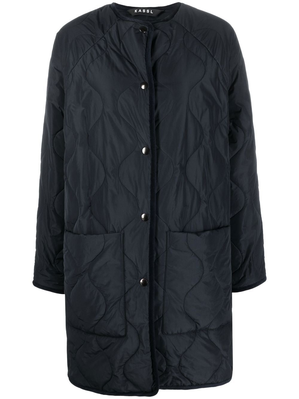 KASSL Editions quilted round-neck coat - Blue von KASSL Editions