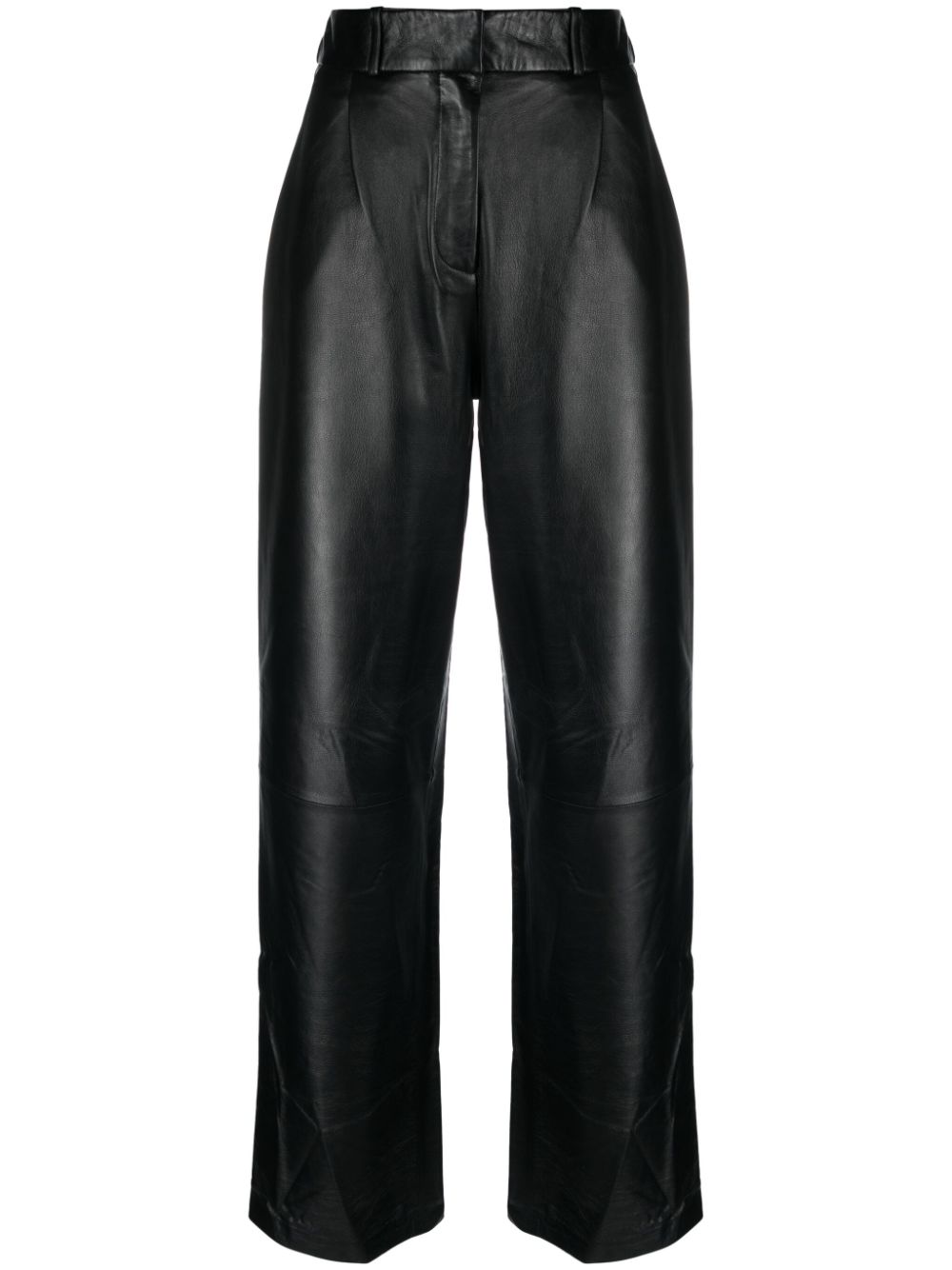 KASSL Editions straight-leg leather trousers - Black von KASSL Editions