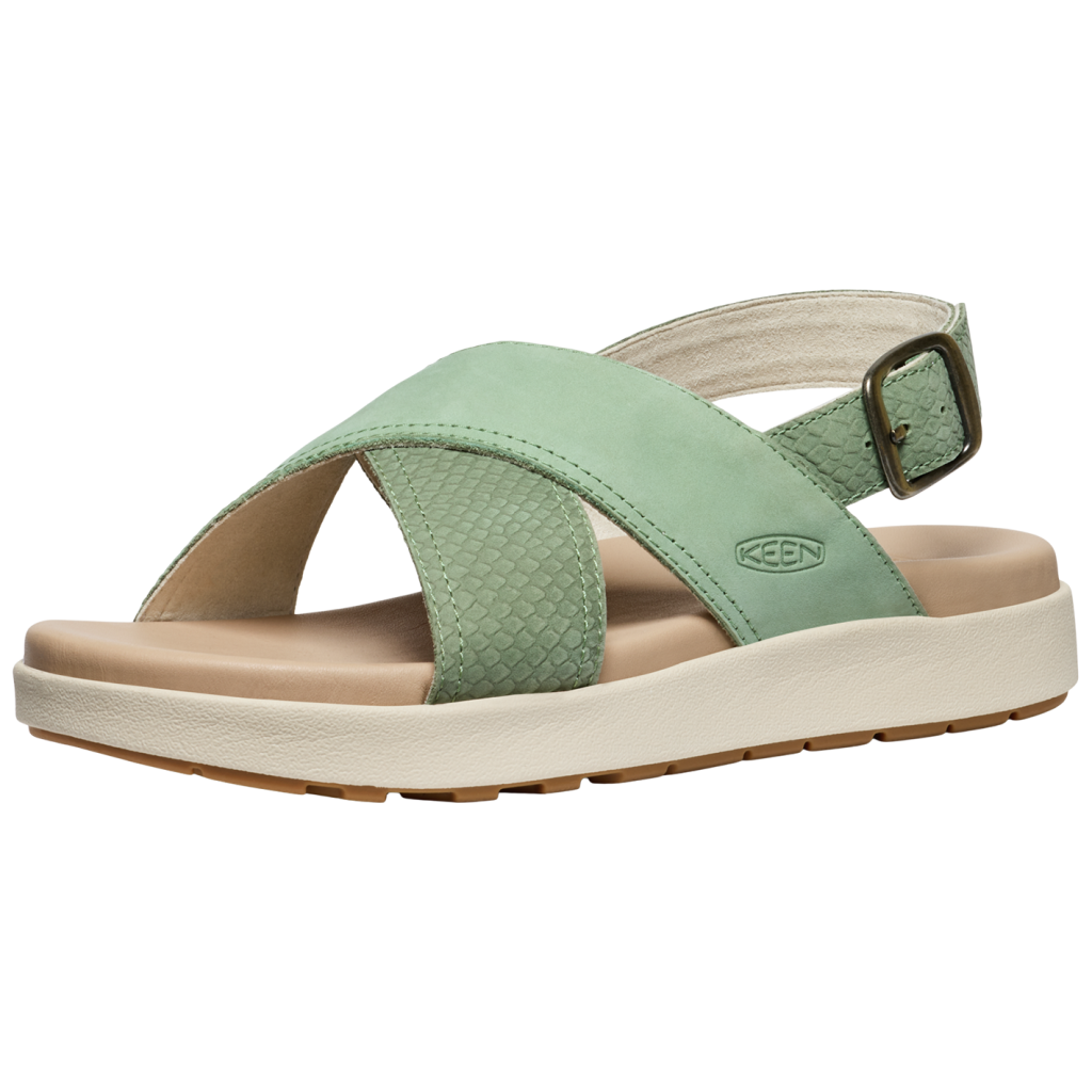 KEEN Damen Freizeitsandalen W Elle Luxe Cross Strap, Grün, aus Leder KEEN Damen Freizeitsandalen W Elle Luxe Cross Strap, Grün, aus Leder von KEEN