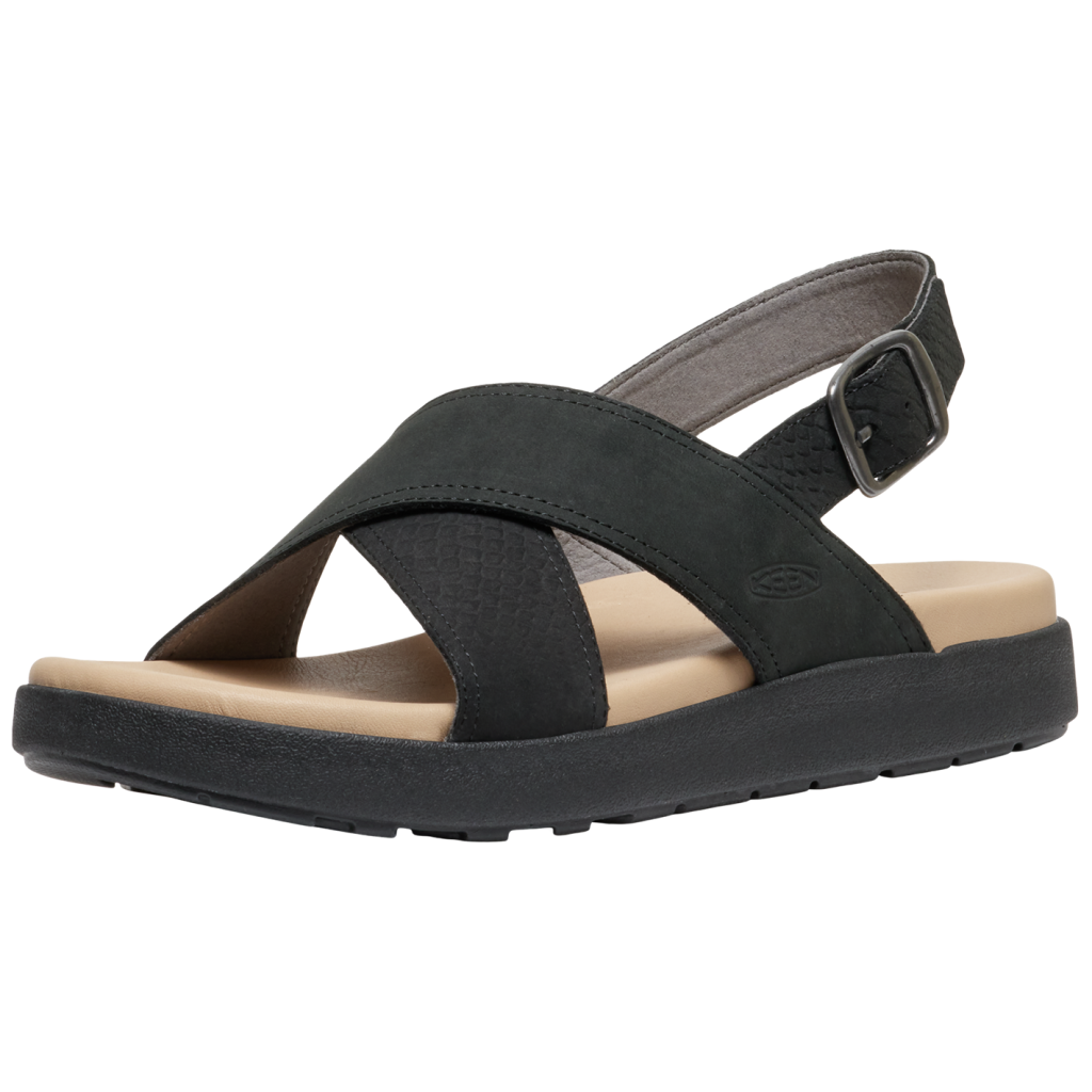 KEEN Damen Freizeitsandalen W Elle Luxe Cross Strap, Schwarz, aus Leder KEEN Damen Freizeitsandalen W Elle Luxe Cross Strap, Schwarz, aus Leder von KEEN