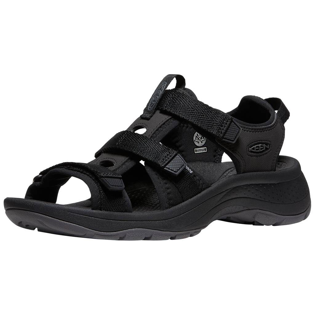 KEEN Damen Trekkingsandalen W Astoria West Open Toe, Schwarz, aus recyceltem PET-Kunststoff KEEN Damen Trekkingsandalen W Astoria West Open Toe, Schwarz, aus recyceltem PET-Kunststoff von KEEN