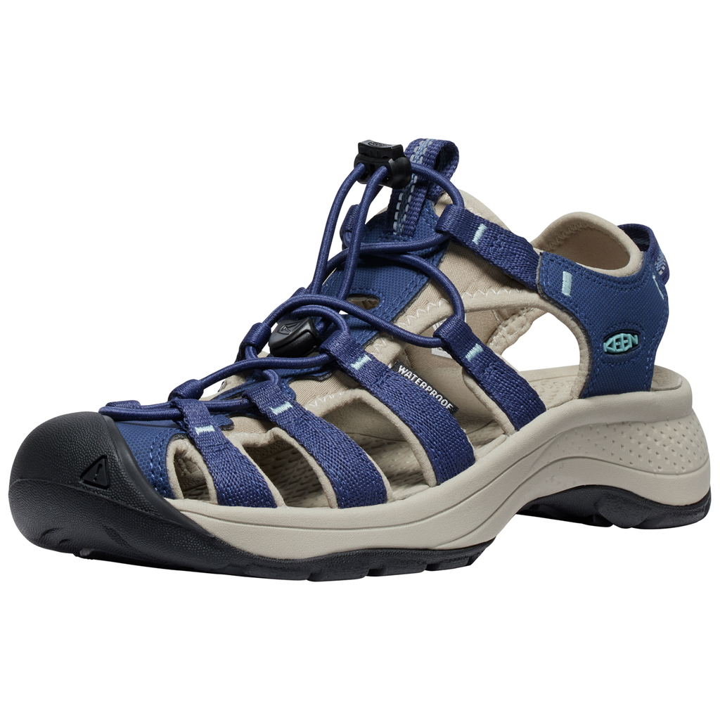 KEEN Damen Trekkingsandalen W Astoria West Sandal, Blau, aus recyceltem PET-Kunststoff von KEEN