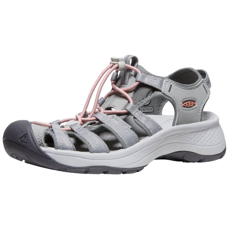 KEEN Damen Trekkingsandalen W Astoria West Sandal, Grau, aus recyceltem PET-Kunststoff von KEEN