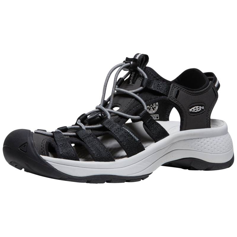 KEEN Damen Trekkingsandalen W Astoria West Sandal, Schwarz, aus recyceltem PET-Kunststoff von KEEN