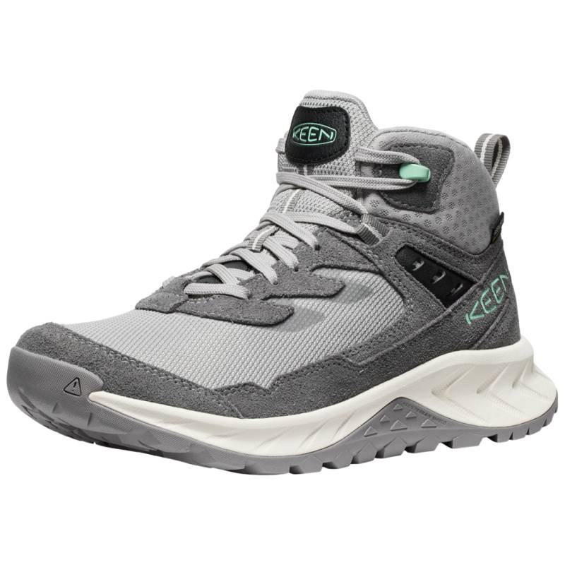 KEEN Damen Wander-/Trekkingschuhe halbhoch W Hightrail Mid Wp, Grau, aus wasserdichtem Leder von KEEN