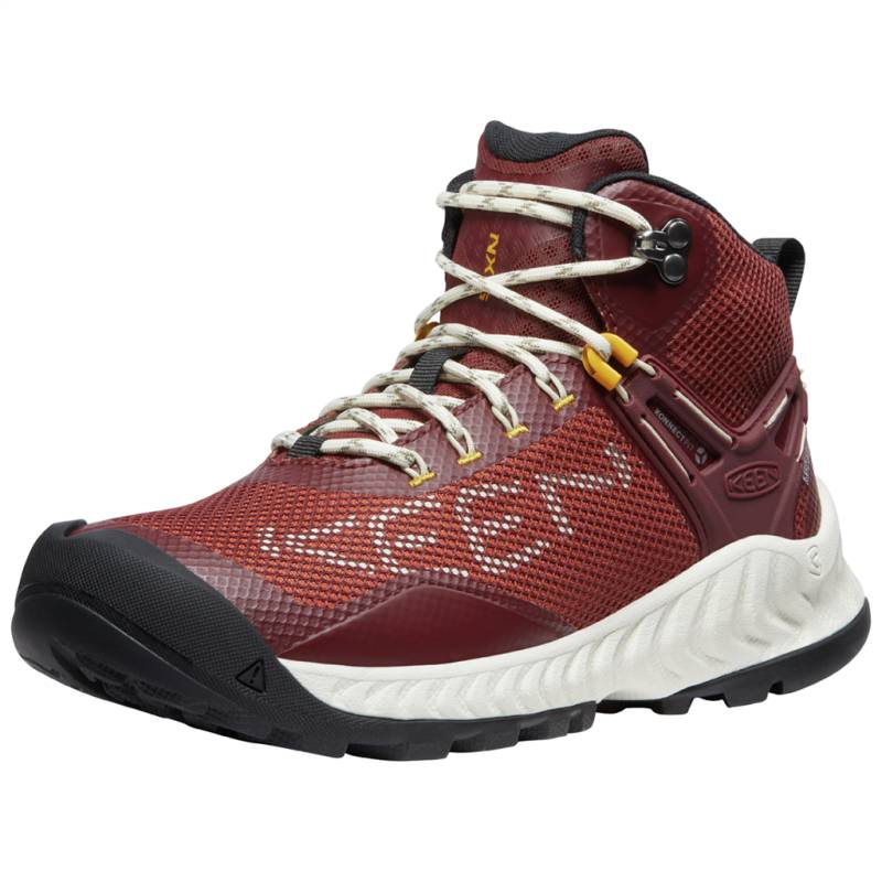 KEEN Damen Wander-/Trekkingschuhe halbhoch W Nxis Evo Mid WP, Rot, aus atmungsaktivem Mesh von KEEN