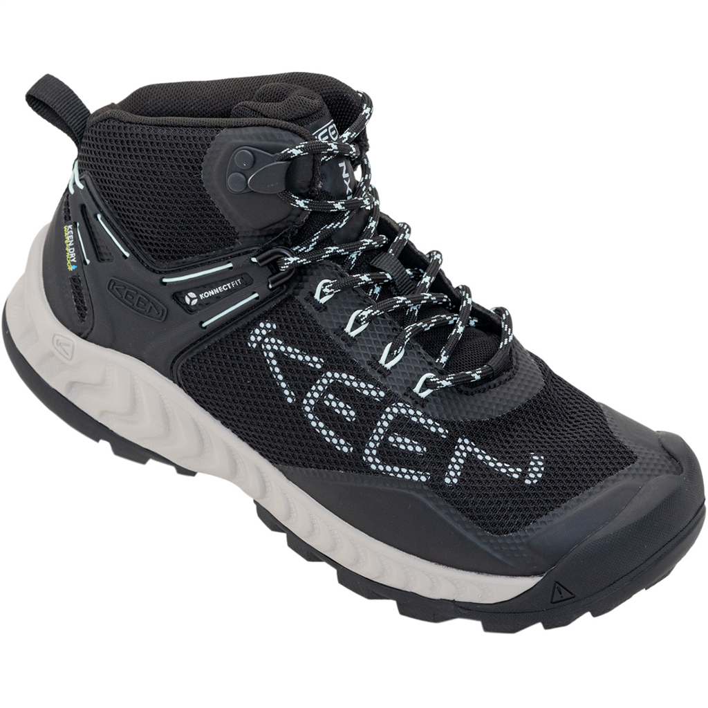 KEEN Damen Wander-/Trekkingschuhe halbhoch W Nxis Evo Mid WP, Schwarz, aus atmungsaktivem Mesh KEEN Damen Wander-/Trekkingschuhe halbhoch W Nxis Evo Mid WP, Schwarz, aus atmungsaktivem Mesh von KEEN