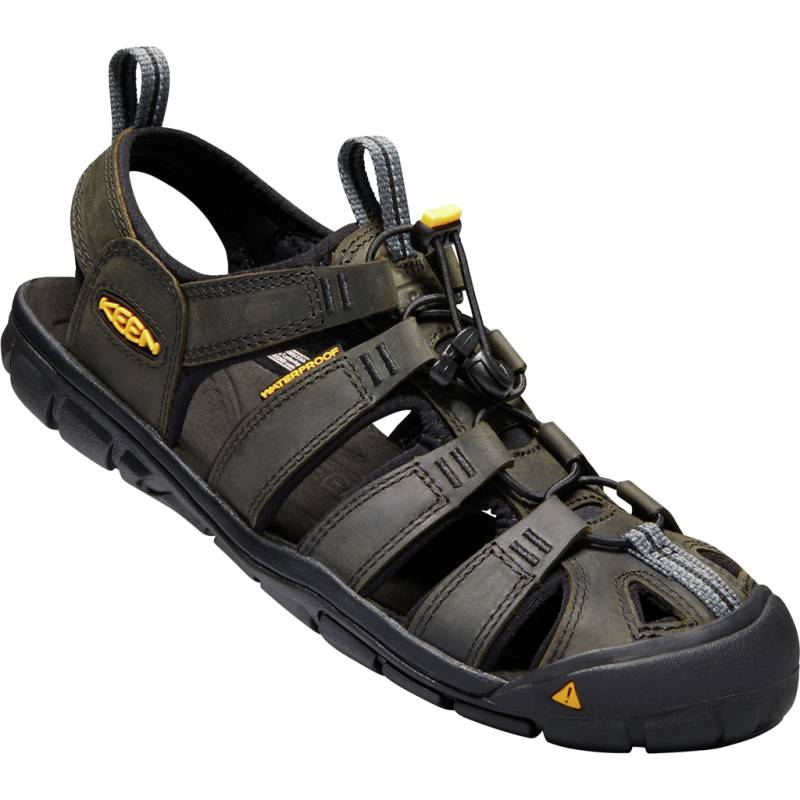 KEEN Herren Trekkingsandalen M Clearwater CNX Leather, Schwarz, aus Leder von KEEN
