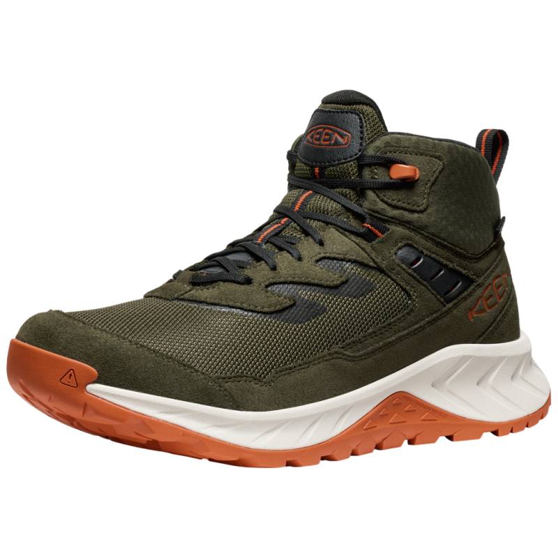 KEEN Herren Wander-/Trekkingschuhe halbhoch M Hightrail Mid Wp, Grün, aus wasserdichtem Leder von KEEN
