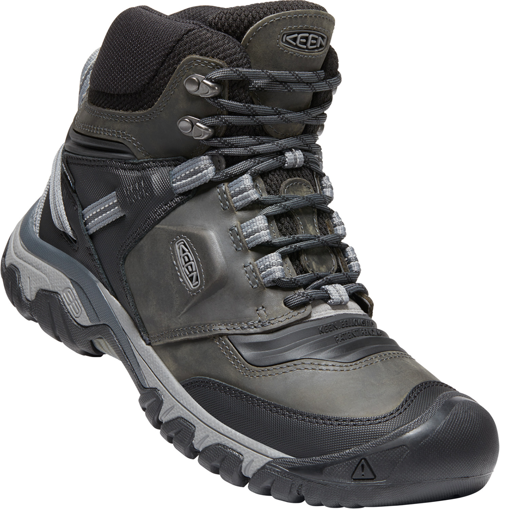 KEEN Herren Wander-/Trekkingschuhe halbhoch M Ridge Flex Mid WP, Schwarz, aus wasserdichtem Leder von KEEN