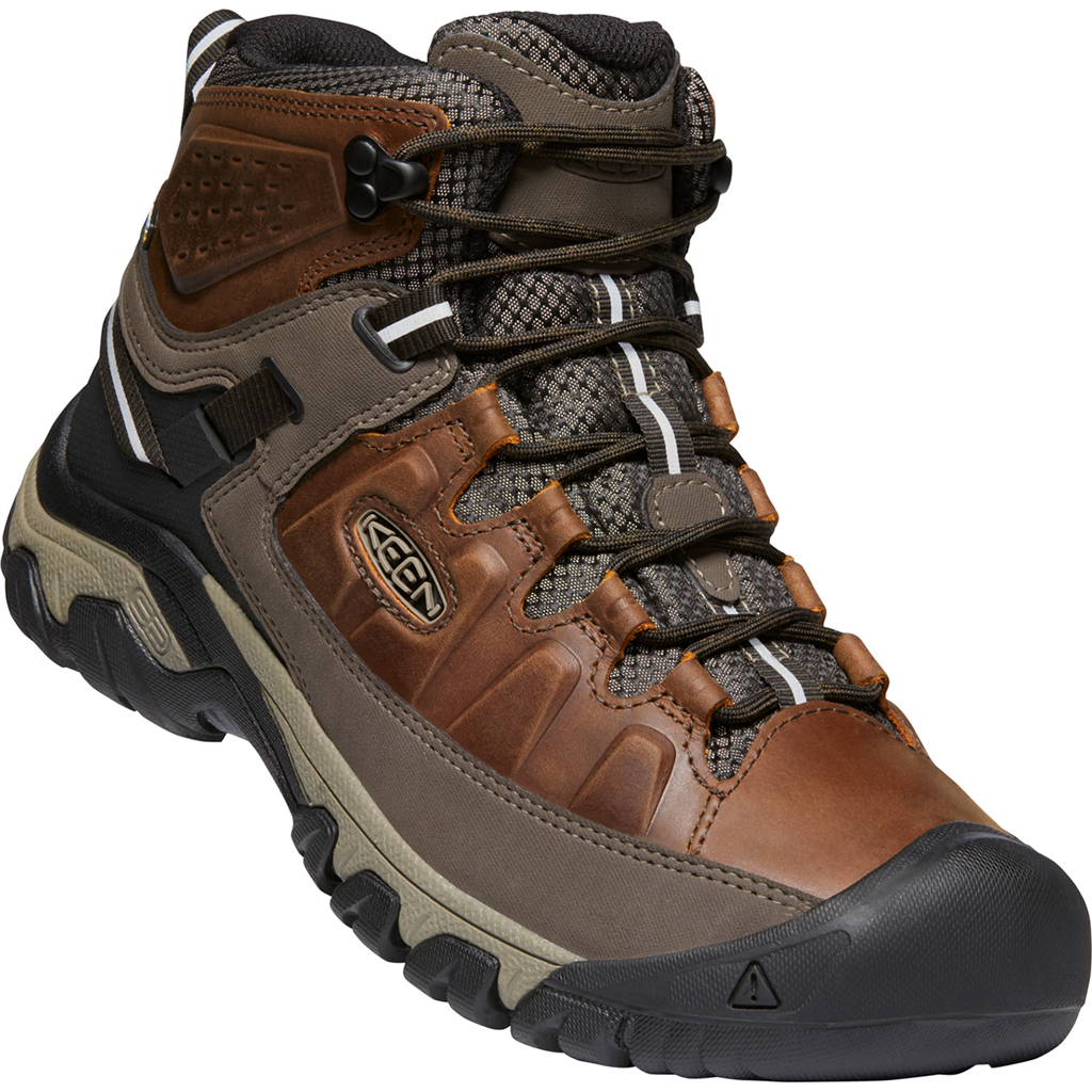 KEEN Herren Wander-/Trekkingschuhe halbhoch M Targhee III Mid WP, Braun, aus wasserdichtem Leder von KEEN