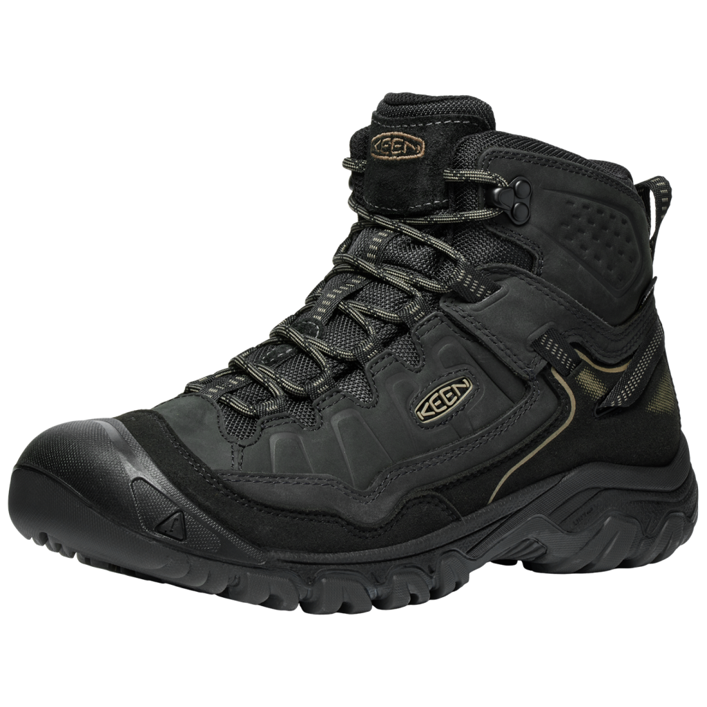 KEEN Herren Wander-/Trekkingschuhe halbhoch M Targhee IV Mid WP, Schwarz, aus Nubuk-Leder von KEEN