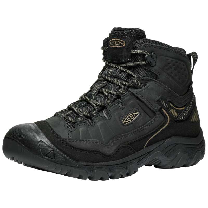 KEEN Herren Wander-/Trekkingschuhe halbhoch M Targhee IV Mid WP, Schwarz, aus Nubuk-Leder von KEEN