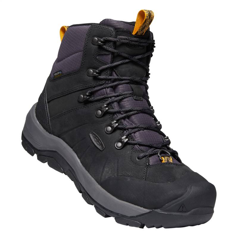 KEEN Herren Winterschuhe M Revel IV Mid Polar, Schwarz, aus wasserdichtem Leder von KEEN