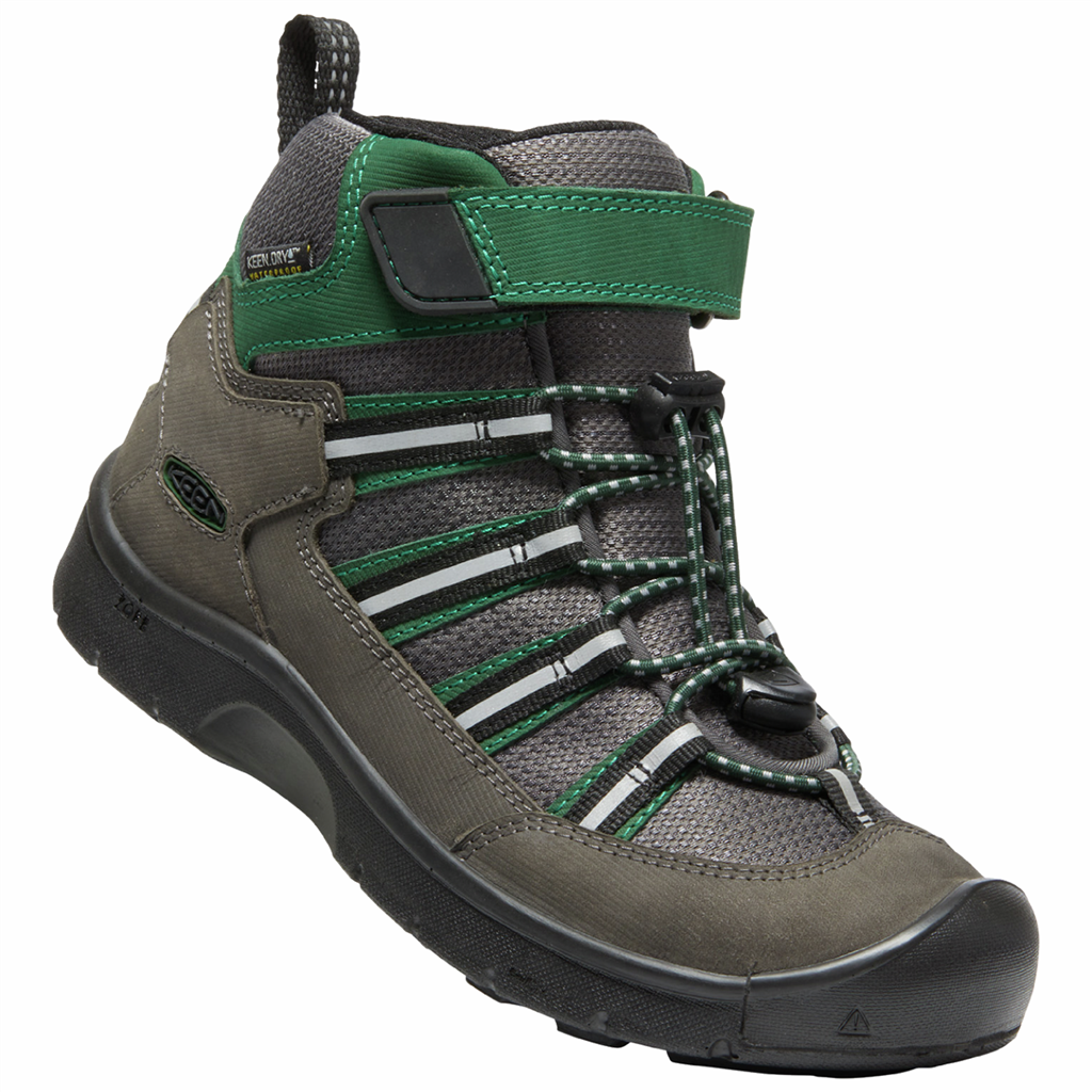 KEEN Kinder Wander-/Trekkingschuhe halbhoch Y Hikeport 2 Sport Mid WP, Grau, aus wasserdichtem Leder von KEEN