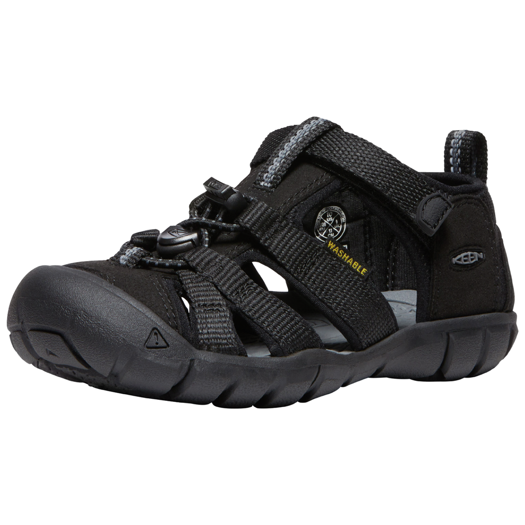 KEEN Unisex Trekkingsandalen C Seacamp II CNX, Schwarz, aus Polyester KEEN Unisex Trekkingsandalen C Seacamp II CNX, Schwarz, aus Polyester von KEEN