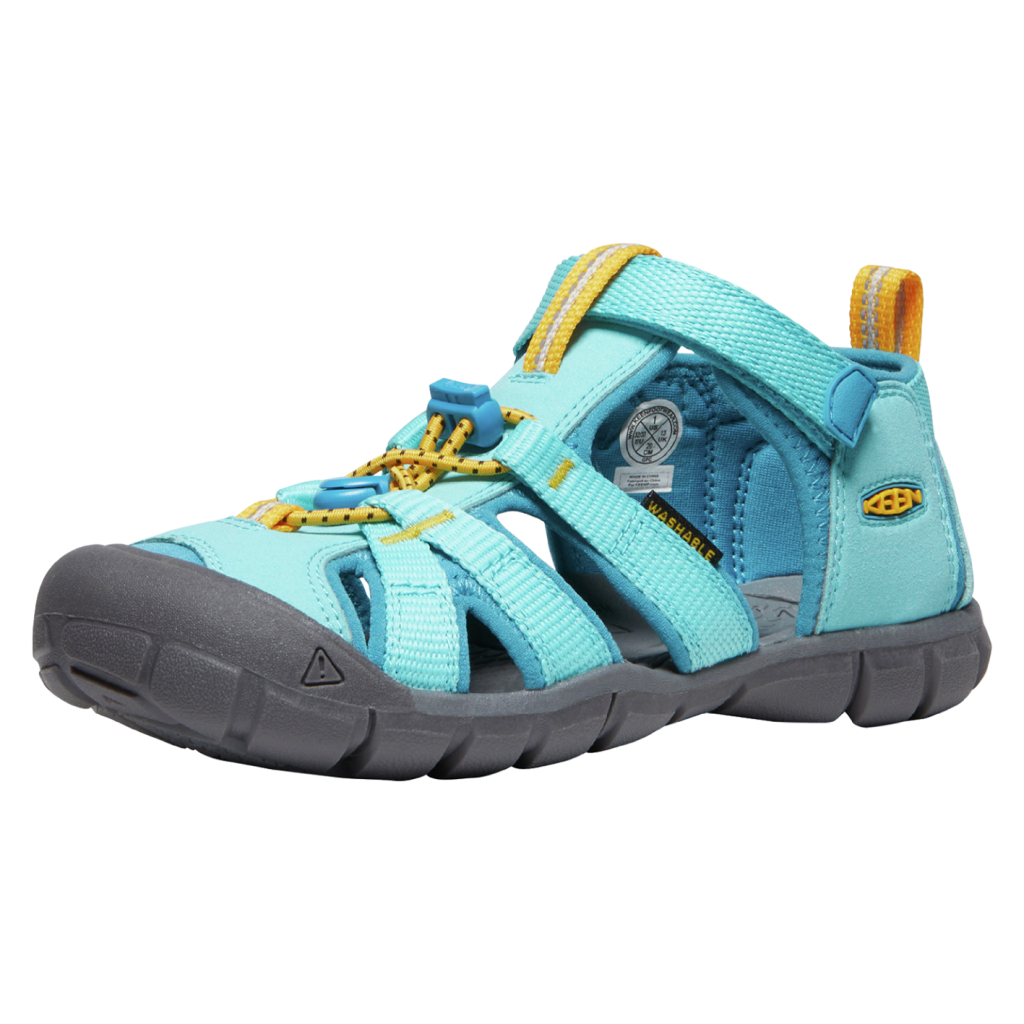 KEEN Unisex Trekkingsandalen Y Seacamp II CNX, Blau, aus Polyester KEEN Unisex Trekkingsandalen Y Seacamp II CNX, Blau, aus Polyester von KEEN