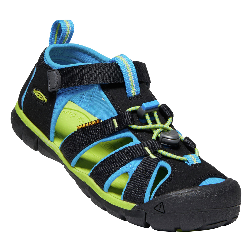 KEEN Unisex Trekkingsandalen Y Seacamp II CNX, Schwarz, aus Polyester KEEN Unisex Trekkingsandalen Y Seacamp II CNX, Schwarz, aus Polyester von KEEN