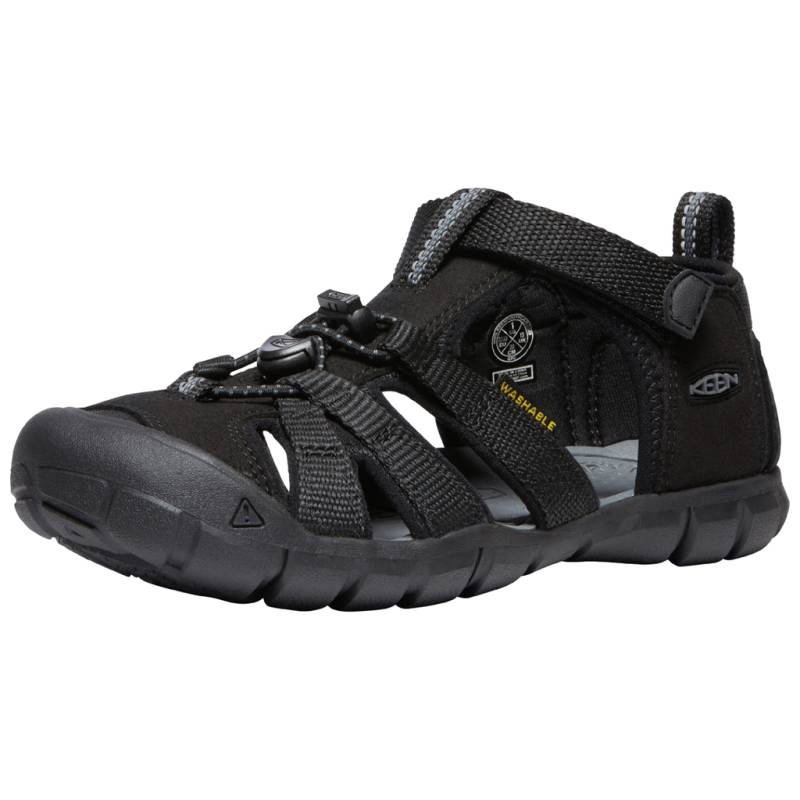 KEEN Unisex Trekkingsandalen Y Seacamp II CNX, Schwarz, aus Polyester von KEEN