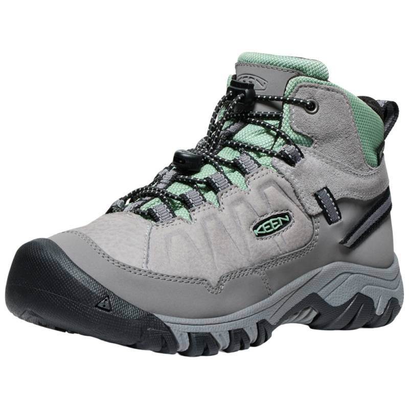 KEEN Unisex Wander-/Trekkingschuhe halbhoch Y Targhee IV Mid WP, Grau, aus wasserdichtem Leder von KEEN