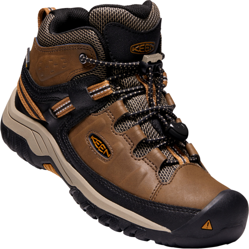 KEEN Wanderschuh Y Targhee Mid WP - braun (Grösse: US-Y 3 (35)) von KEEN