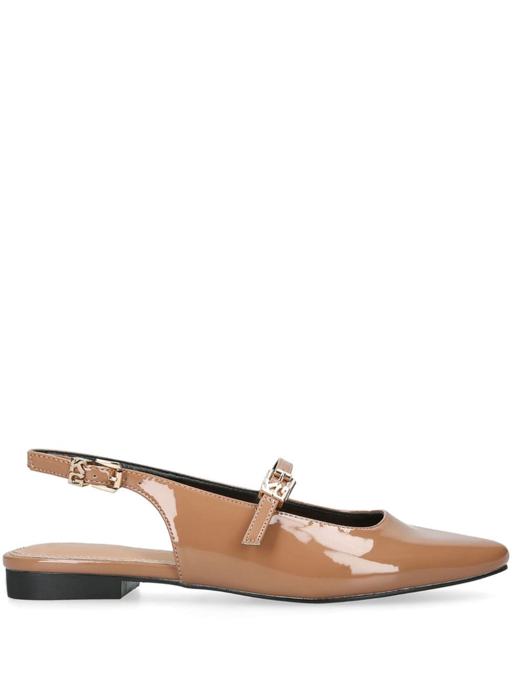 KG Kurt Geiger slingback patent ballerina shoes - Neutrals von KG Kurt Geiger