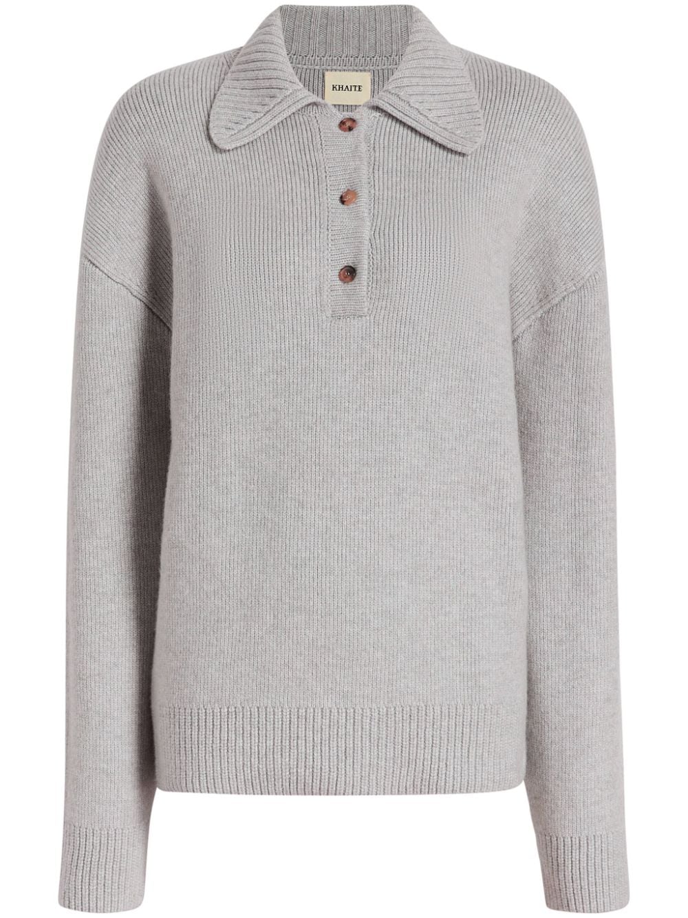 KHAITE Bristol polo-collar jumper - Grey von KHAITE