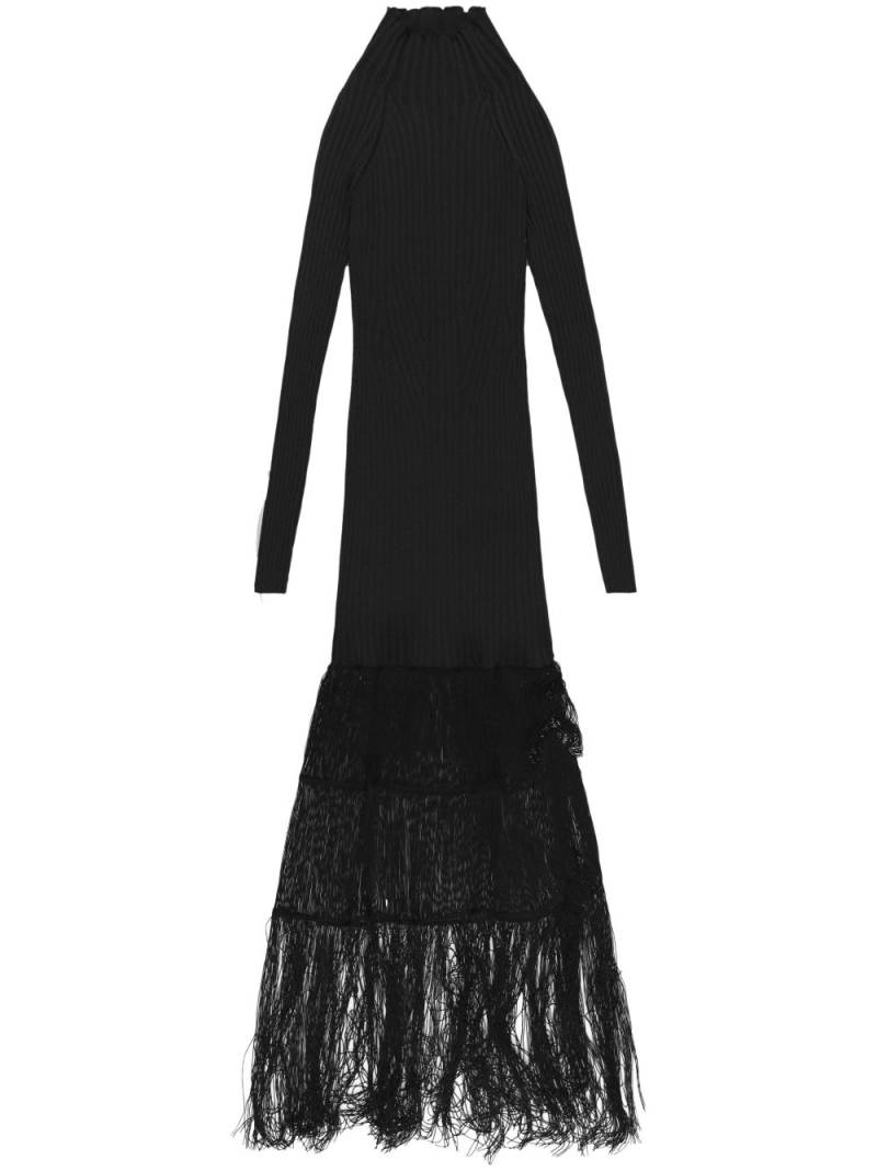 KHAITE Cedar fringed dress - Black von KHAITE