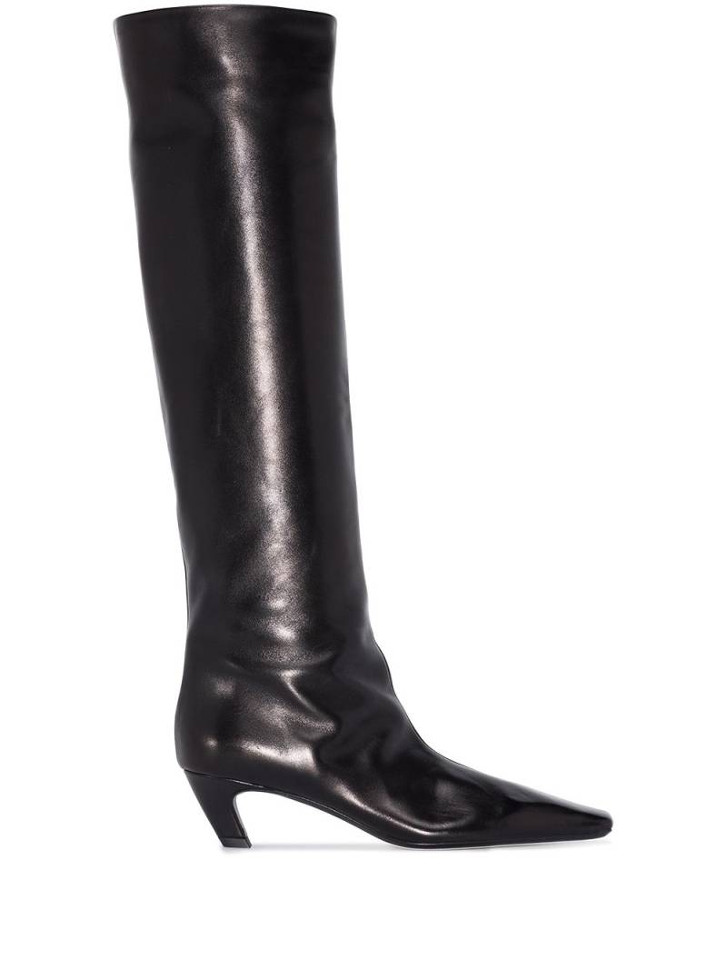 KHAITE Davis 45mm knee-high boots - Black von KHAITE