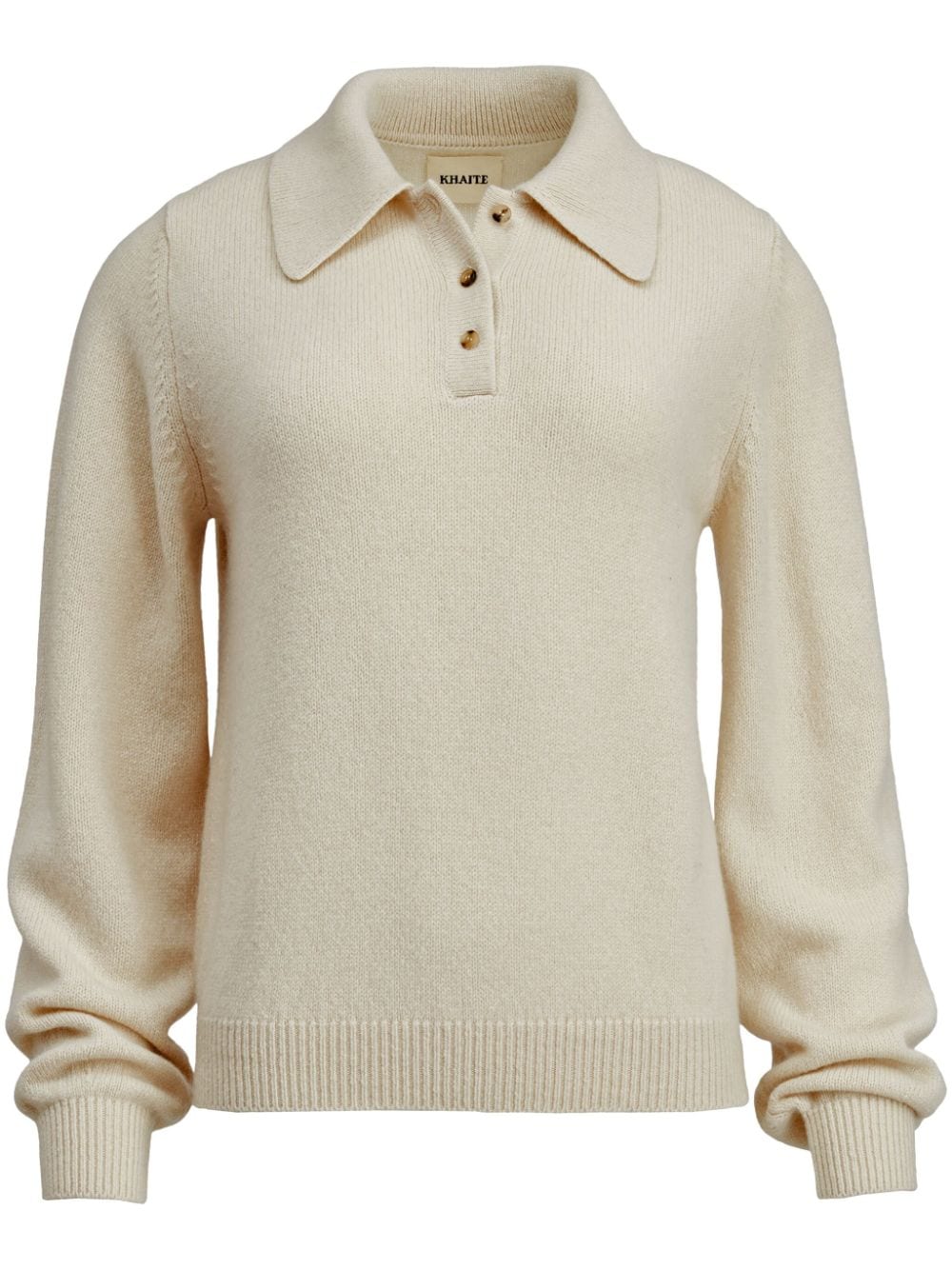 KHAITE Joey polo-collar jumper - White von KHAITE