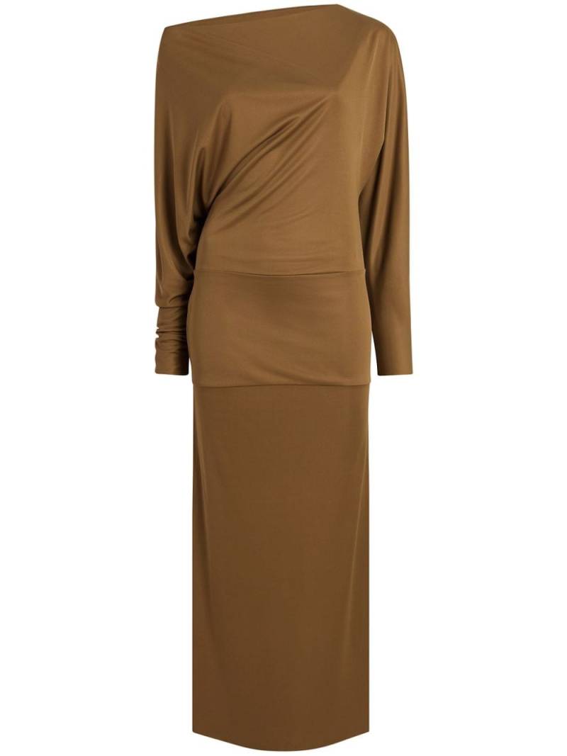 KHAITE Junet draped maxi dress - Brown von KHAITE