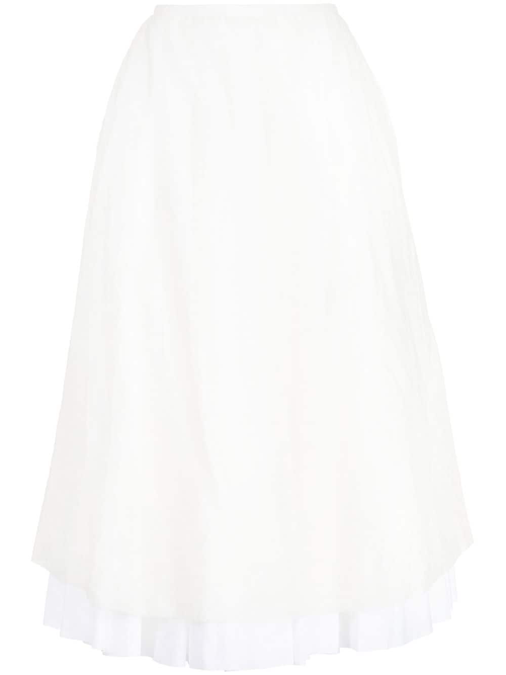 KHAITE Luca A-line midi skirt - White von KHAITE