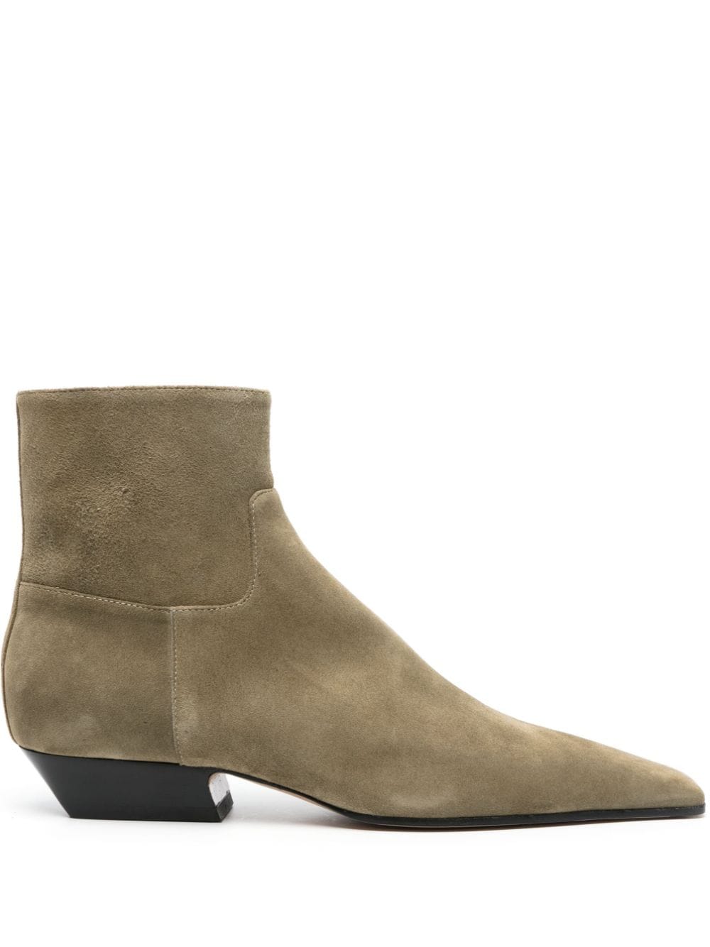 KHAITE Marfa 25mm suede ankle boots - Green von KHAITE