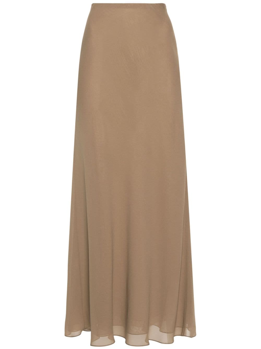 KHAITE Mauva silk A-Line skirt - Brown von KHAITE