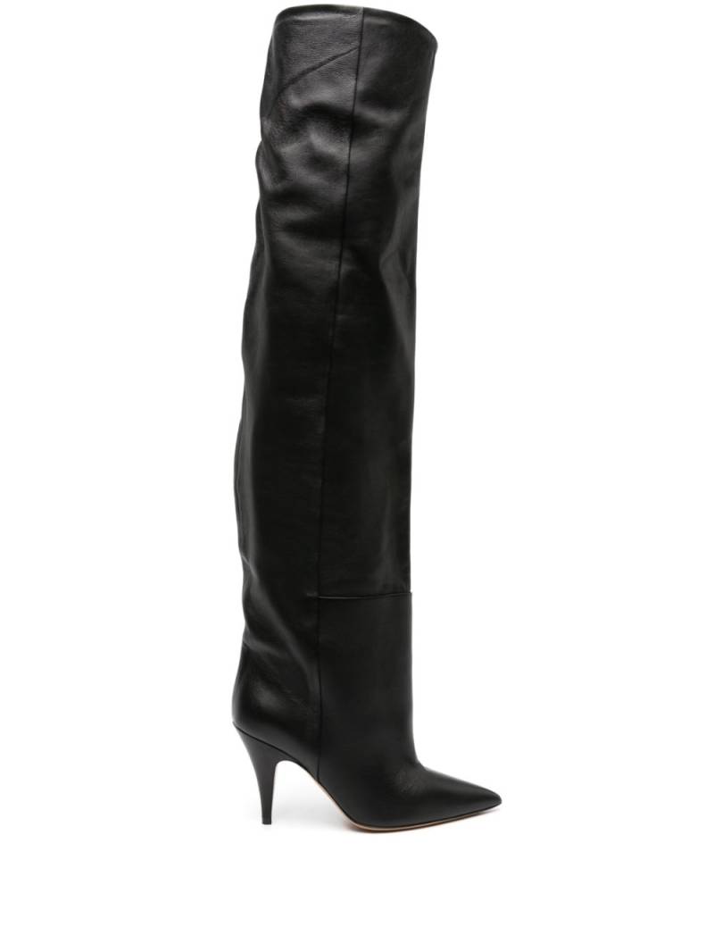 KHAITE River 90mm knee boots - Black von KHAITE