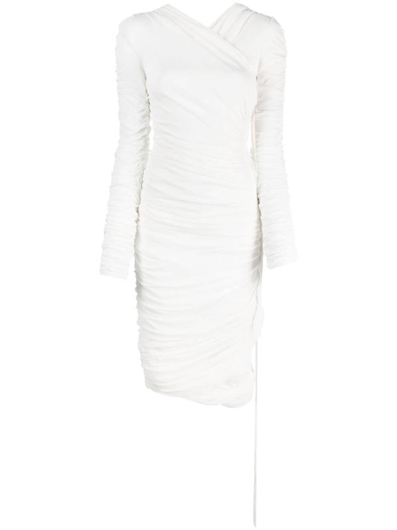 KHAITE The Arabella ruched midi dress - White von KHAITE