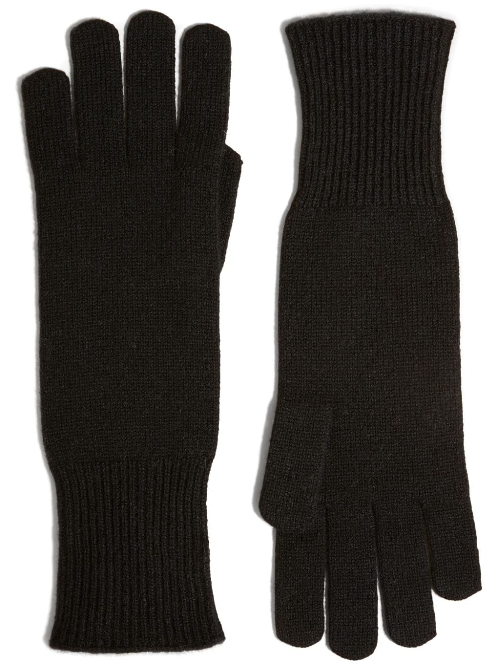KHAITE The Calda cashmere gloves - Black von KHAITE