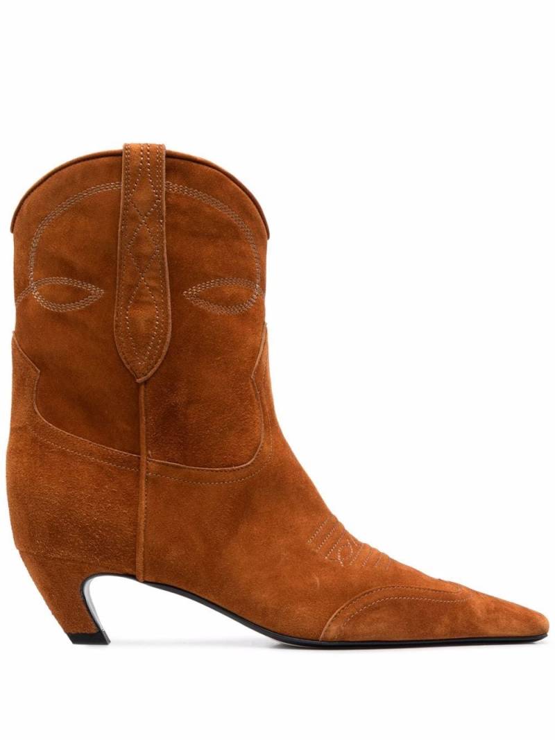 KHAITE The Dallas ankle boots - Brown von KHAITE