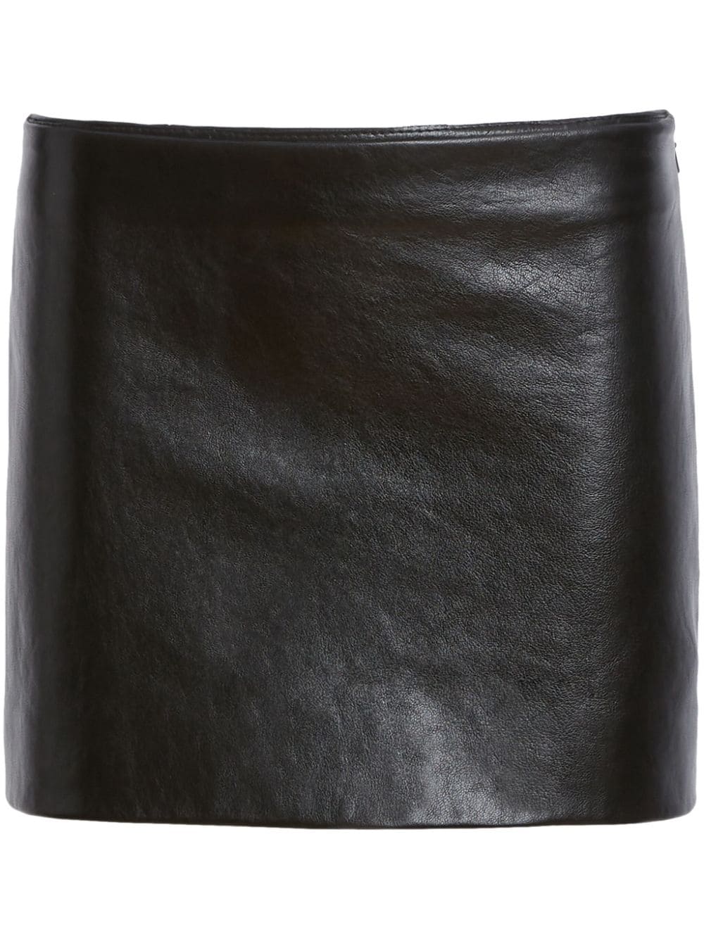KHAITE The Jett leather miniskirt - Black von KHAITE