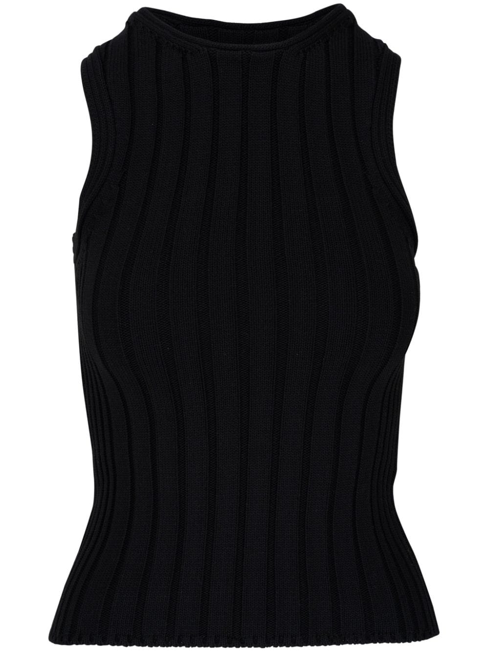 KHAITE The Manu ribbed-knit tank top - Black von KHAITE