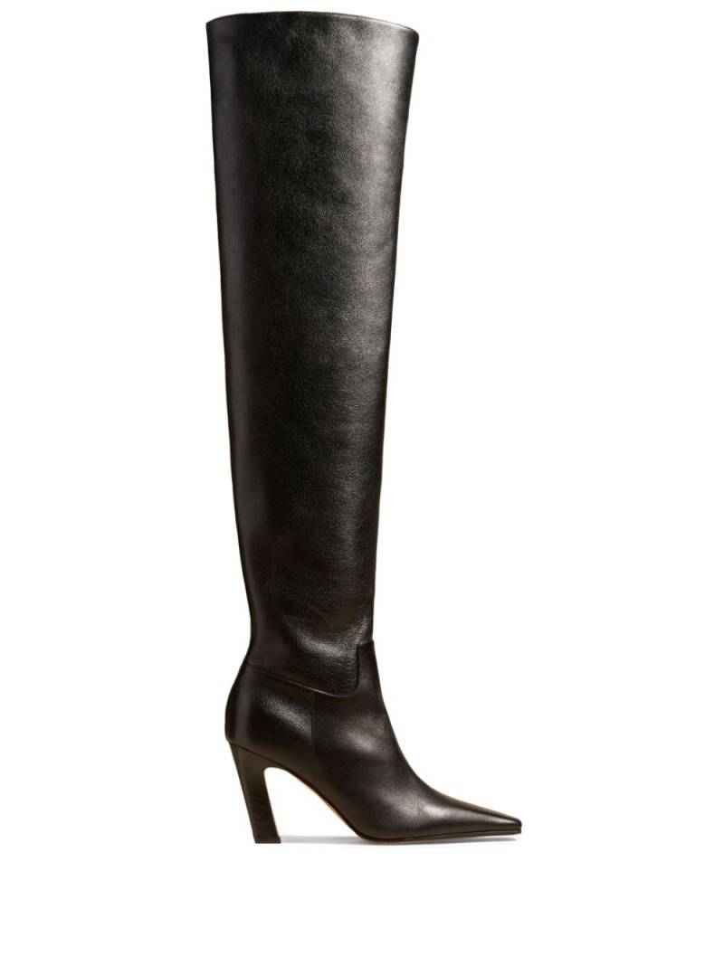 KHAITE Marfa 85mm leather over-the-knee boots - Black von KHAITE