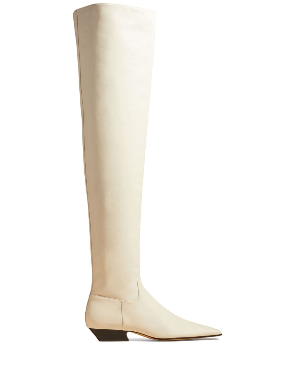 KHAITE The Marfa over-the-knee leather boots - White von KHAITE