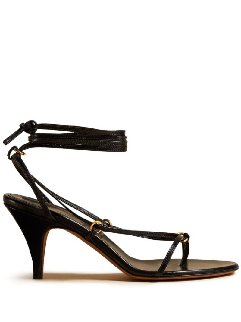 KHAITE The Marion 75mm leather sandals - Black von KHAITE