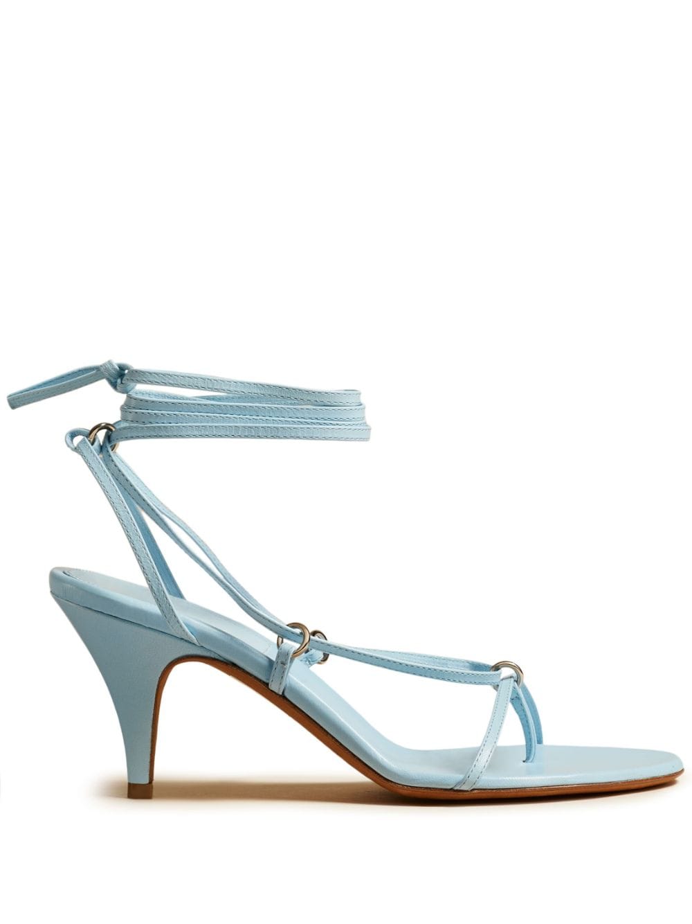 KHAITE The Marion 75mm leather sandals - Blue von KHAITE