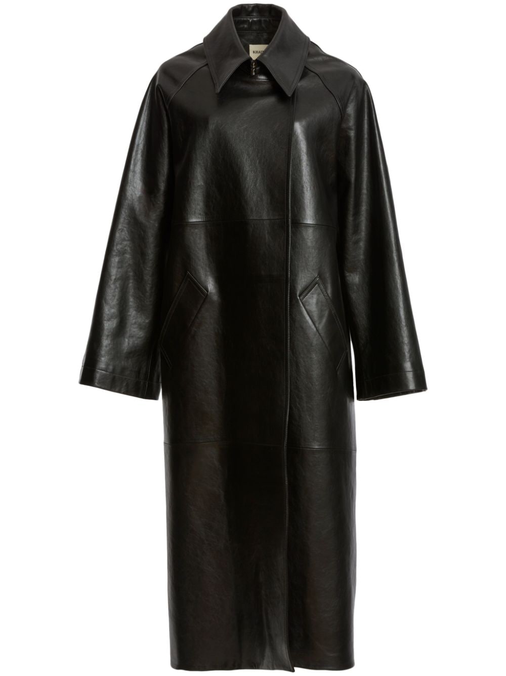 KHAITE The Minnie leather coat - Black von KHAITE