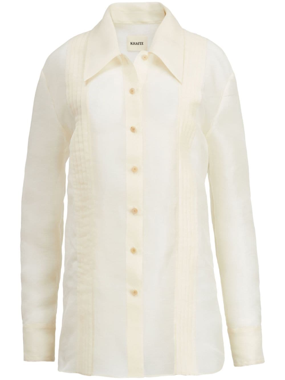 KHAITE The Nori silk shirt - Neutrals von KHAITE