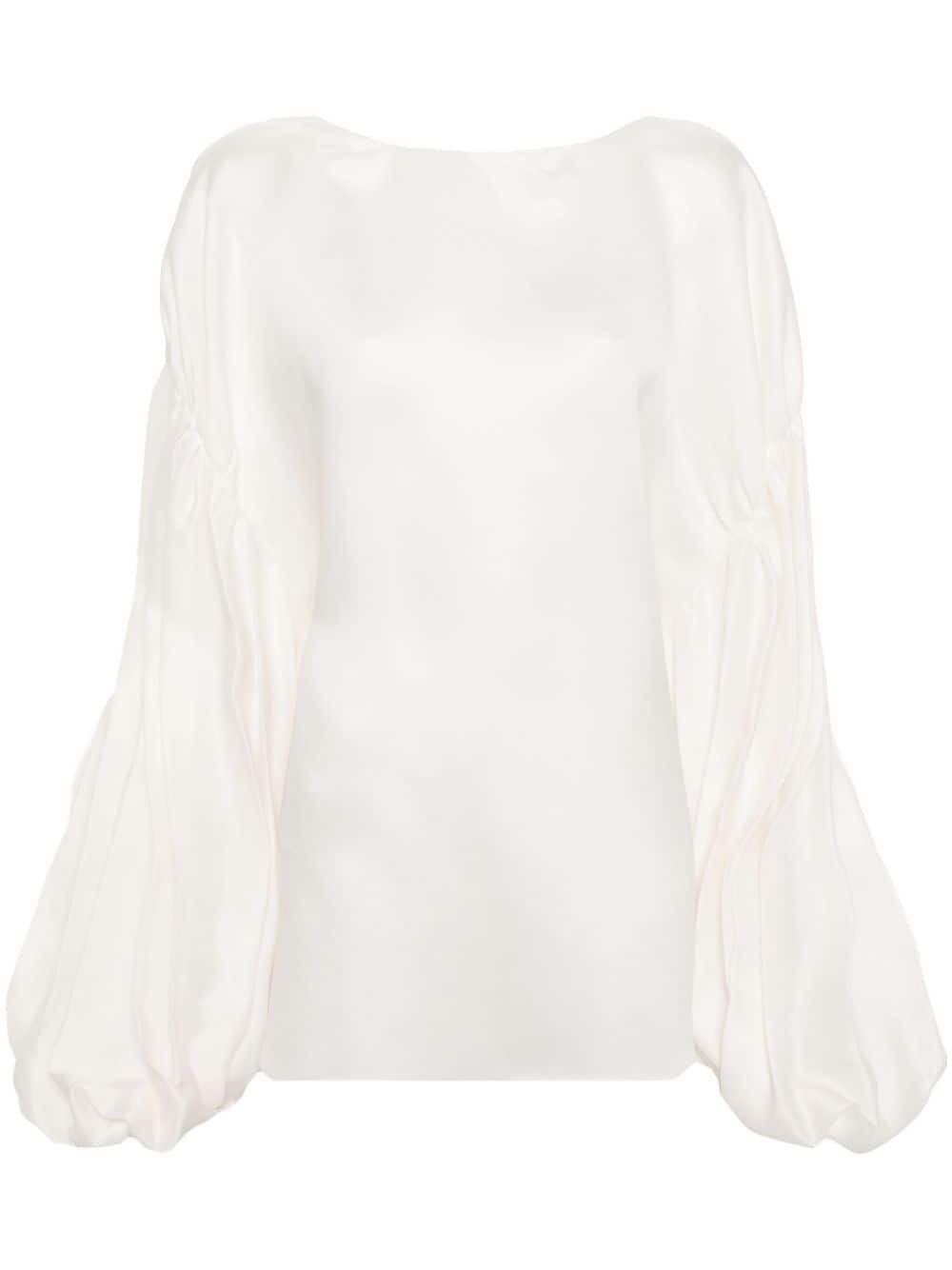 KHAITE The Quico silk blouse - White von KHAITE