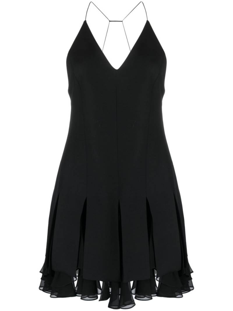 KHAITE The Teagan V-neck minidress - Black von KHAITE